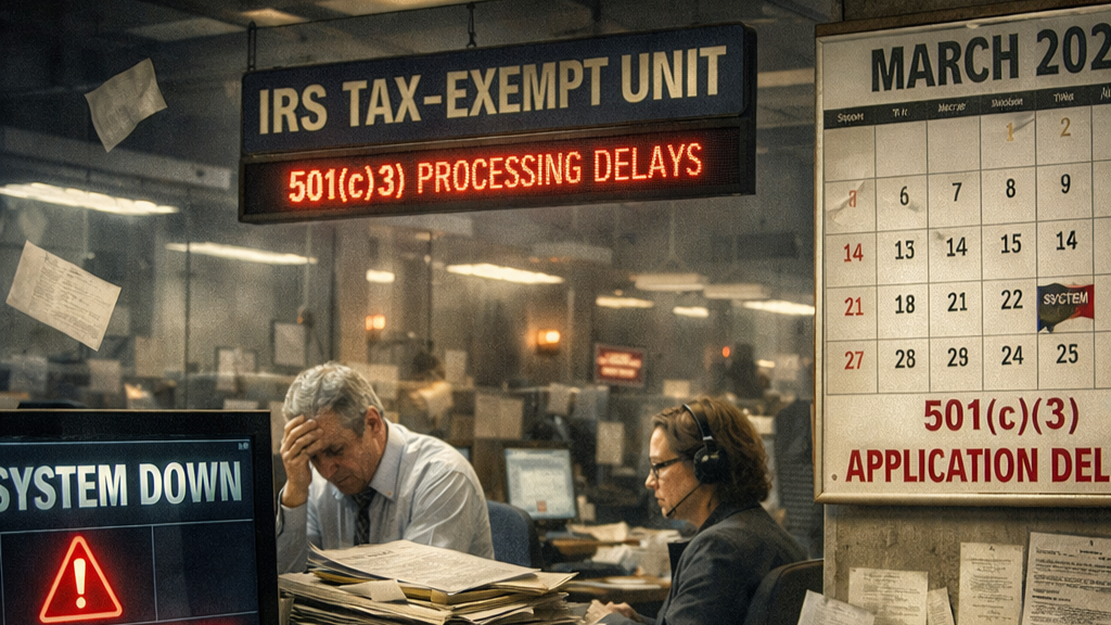 IRS System Down - Tax-Exempt Status Applications Delayed